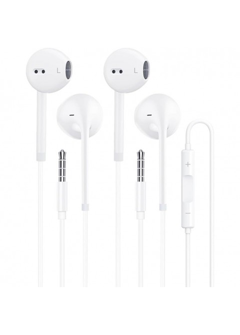 10-pack 3.5mm wired earphones, super tear-resistant, high-quality sound, white