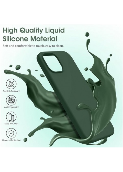 Liquid Silicone Phone Case - Dark Green