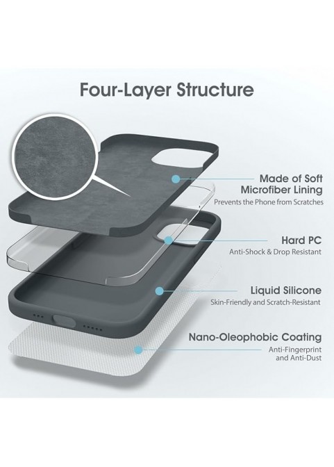 Liquid Silicone Phone Case - Dark Grey