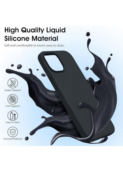 Liquid Silicone Phone Case - Deep Black