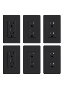 Smart Wall socket, 2.4GHz Wi-Fi smart socket compatible,8 Pack（black）