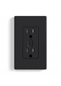 Smart Wall socket, 2.4GHz Wi-Fi smart socket compatible,1 Pack（black）